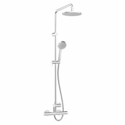 BAUHAUS Hansa Unita Duschsystem Mit Thermostatarmatur, Lochabstand: 83 Cm, Anzahl Strahlarten: 3 Stk., Chrom, Höhe: 110,9 Cm