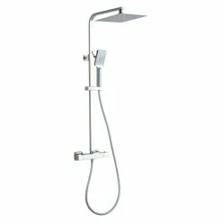 BAUHAUS Camargue Duschsystem Arizona Mit Thermostatarmatur, Anzahl Strahlarten: 3 Stk., Chrom