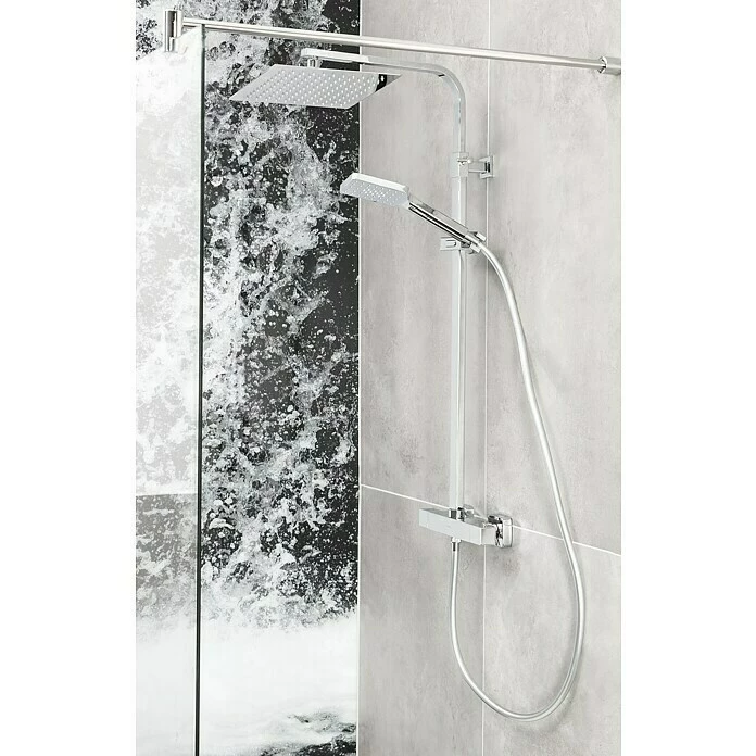 BAUHAUS Camargue Duschsystem Arizona Mit Thermostatarmatur, Anzahl Strahlarten: 3 Stk., Chrom 4 BAUHAUS Camargue Duschsystem Arizona Mit Thermostatarmatur, Anzahl Strahlarten: 3 Stk., Chrom – Bild 2