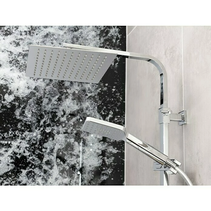 BAUHAUS Camargue Duschsystem Arizona Mit Thermostatarmatur, Anzahl Strahlarten: 3 Stk., Chrom 5 BAUHAUS Camargue Duschsystem Arizona Mit Thermostatarmatur, Anzahl Strahlarten: 3 Stk., Chrom – Bild 3