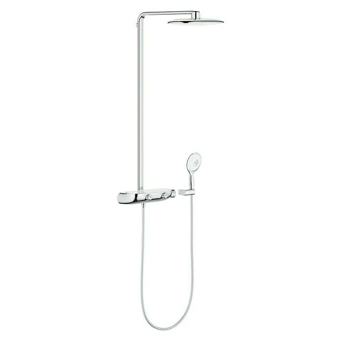 BAUHAUS Grohe Rainshower SmartControl Duschsystem Mono 360 Mit Thermostatarmatur, Lochabstand: 100,6 Cm, Anzahl Strahlarten: 1 Stk., Chrom, Moon White 3 BAUHAUS Grohe Rainshower SmartControl Duschsystem Mono 360 Mit Thermostatarmatur, Lochabstand: 100,6 Cm, Anzahl Strahlarten: 1 Stk., Chrom, Moon White