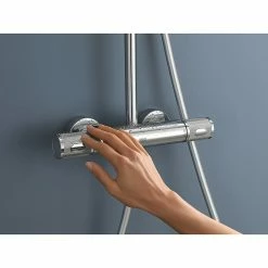 BAUHAUS Grohe Vitalio Joy Duschsystem 260 Mit Thermostatarmatur, Lochabstand: 100,5 Cm, Anzahl Strahlarten: 3 Stk., Chrom -Sanitärinstallation Verkaufsladen 12 627
