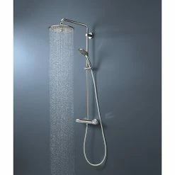BAUHAUS Grohe Vitalio Joy Duschsystem 260 Mit Thermostatarmatur, Lochabstand: 100,5 Cm, Anzahl Strahlarten: 3 Stk., Chrom -Sanitärinstallation Verkaufsladen 12 628