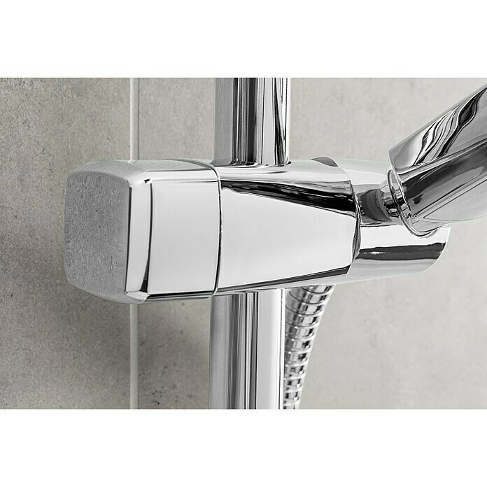 BAUHAUS Mixomat Duschsystem Ohio Lochabstand: 70 Cm, Anzahl Strahlarten: 1 Stk., Chrom 7 BAUHAUS Mixomat Duschsystem Ohio Lochabstand: 70 Cm, Anzahl Strahlarten: 1 Stk., Chrom – Bild 5