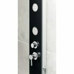 BAUHAUS Camargue Duschpaneel Ameland 2.0 Höhe: 145 Cm, Mit Einhebelmischer, Schwarz -Sanitärinstallation Verkaufsladen 12 639