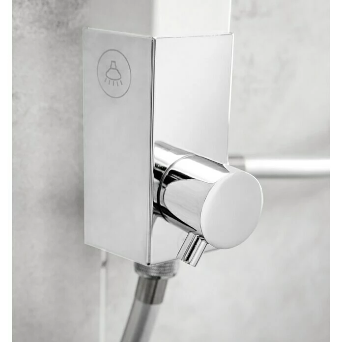 BAUHAUS Mixomat Duschpaneel Cityline 2.0 Höhe: 120 Cm, Mit Umsteller, Verchromt/Weiß 8 BAUHAUS Mixomat Duschpaneel Cityline 2.0 Höhe: 120 Cm, Mit Umsteller, Verchromt/Weiß – Bild 6