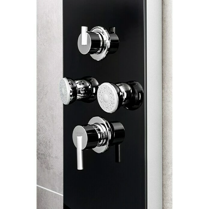 BAUHAUS Camargue Duschpaneel Sylt 2.0 Höhe: 133 Cm, Mit Einhebelmischer, Schwarz 5 BAUHAUS Camargue Duschpaneel Sylt 2.0 Höhe: 133 Cm, Mit Einhebelmischer, Schwarz – Bild 3