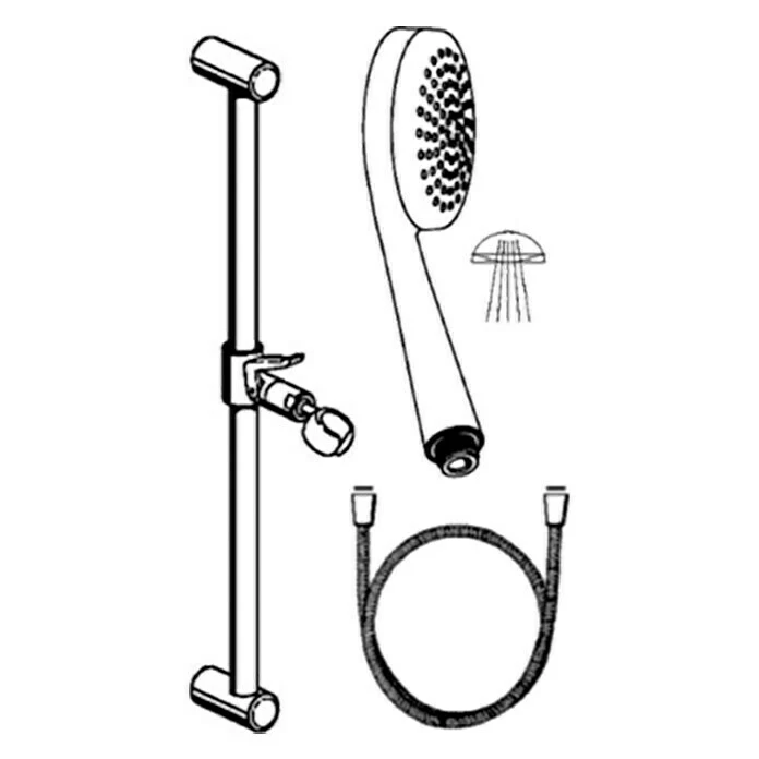 BAUHAUS Hansa Medijet Brausegarnitur Lochabstand: 91,5 Cm, Art Strahl: Weicher Duschstrahl, Chrom 4 BAUHAUS Hansa Medijet Brausegarnitur Lochabstand: 91,5 Cm, Art Strahl: Weicher Duschstrahl, Chrom – Bild 2