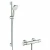 BAUHAUS Hansgrohe Brause-Set Croma Select E Vario/Ecostat Comfort Lochabstand: 91,5 Cm, Chrom/Weiß -Sanitärinstallation Verkaufsladen 12 672