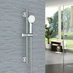 BAUHAUS Mixomat Brausegarnitur Lech Art Strahl: Sanfter Duschregen, Chrom -Sanitärinstallation Verkaufsladen 12 727