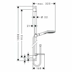 BAUHAUS Hansgrohe Brausegarnitur Raindance Select E 120 Lochabstand: 91,5 Cm, Art Strahl: Rain, RainAir, Whirl, Chrom -Sanitärinstallation Verkaufsladen 12 734