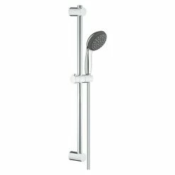 BAUHAUS Grohe Brausegarnitur Lochabstand: 47 Cm - 62 Cm, Art Strahl: Rainstrahl, Jetstrahl, Chrom, Anzahl Strahlarten: 2 Stk.