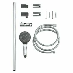 BAUHAUS Grohe Brausegarnitur Lochabstand: 47 Cm - 62 Cm, Art Strahl: Rainstrahl, Jetstrahl, Chrom, Anzahl Strahlarten: 2 Stk. -Sanitärinstallation Verkaufsladen 12 741