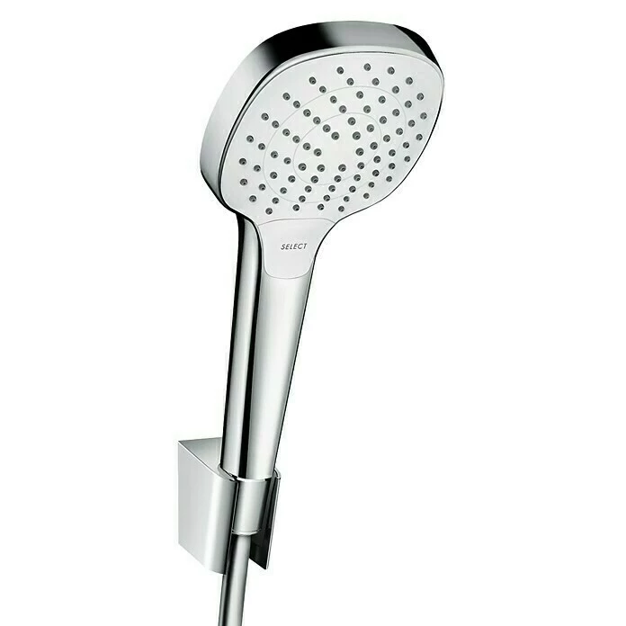 BAUHAUS Hansgrohe Brause-Set Croma Select E Vario Anzahl Funktionen: 3, Durchmesser Handbrause: 11 Cm, Chrom, Weiß 3 BAUHAUS Hansgrohe Brause-Set Croma Select E Vario Anzahl Funktionen: 3, Durchmesser Handbrause: 11 Cm, Chrom, Weiß