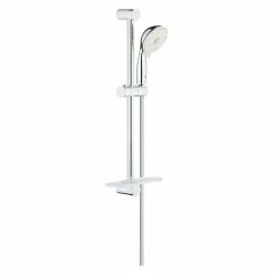 BAUHAUS Grohe Tempesta Rustic Brausegarnitur 100 Lochabstand: 62 Cm, Art Strahl: Massagestrahl, Jetstrahl, Rain, Rain O², Chrom/Weiß
