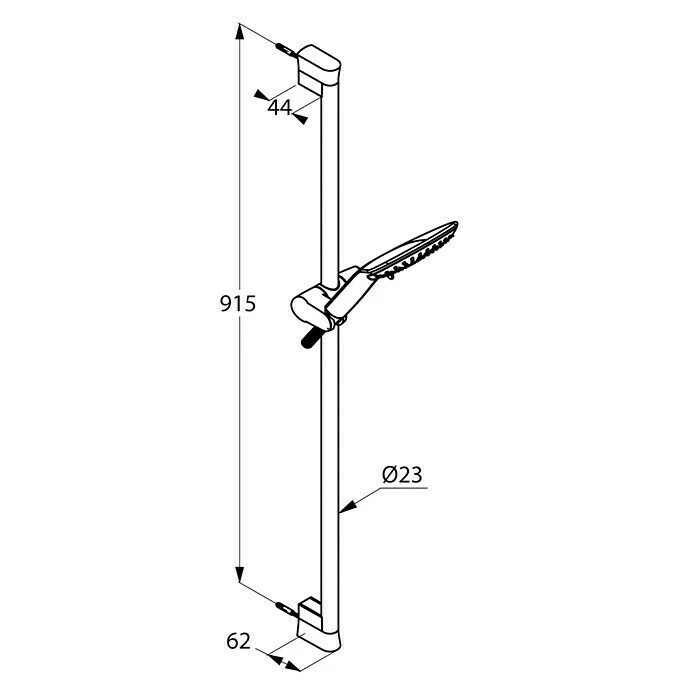 BAUHAUS Kludi Fizz Brausegarnitur Lochabstand: 91,5 Cm, Art Strahl: Boosterstrahl, Linearstrahl, Volumenstrahl, Chrom 4 BAUHAUS Kludi Fizz Brausegarnitur Lochabstand: 91,5 Cm, Art Strahl: Boosterstrahl, Linearstrahl, Volumenstrahl, Chrom – Bild 2
