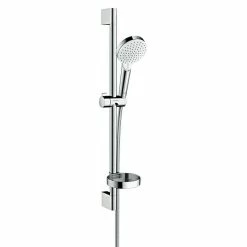 BAUHAUS Hansgrohe Crometta Brausegarnitur Vario Lochabstand: 62,5 Cm, Art Strahl: Rain, IntenseRain, Chrom/Weiß