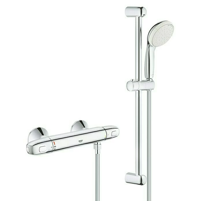 BAUHAUS Grohe Grohtherm 1000 Brause-Set Lochabstand: 62 Cm, Chrom 3 BAUHAUS Grohe Grohtherm 1000 Brause-Set Lochabstand: 62 Cm, Chrom