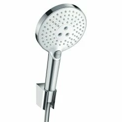 BAUHAUS Hansgrohe Brause-Set Raindance Select S 120 Anzahl Strahlarten: 3, Chrom/Weiß, Länge Brauseschlauch: 160 Cm, Durchflussmenge: 15 L/min