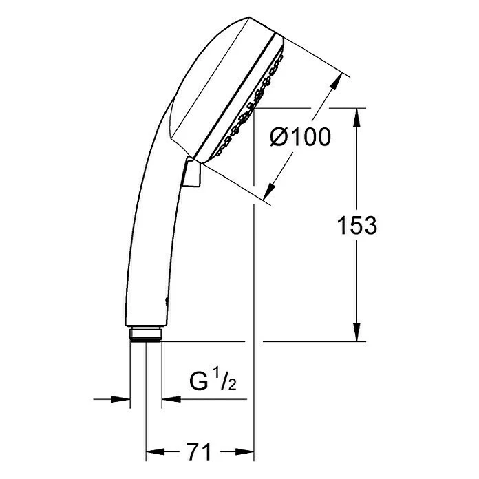 BAUHAUS Grohe Tempesta Cosmopolitan 100 Handbrause Anzahl Funktionen: 4, 7 L/min Bei 3 Bar, Chrom 4 BAUHAUS Grohe Tempesta Cosmopolitan 100 Handbrause Anzahl Funktionen: 4, 7 L/min Bei 3 Bar, Chrom – Bild 2