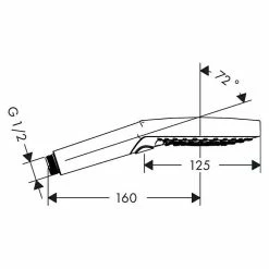 BAUHAUS Hansgrohe Handbrause Raindance Select S 120 Anzahl Funktionen: 3, Durchmesser: 12,5 Cm, Weiß/Chrom -Sanitärinstallation Verkaufsladen 12 854