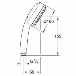 BAUHAUS Grohe Tempesta Cosmopolitan 100 Handbrause Anzahl Funktionen: 2, 5,7 L/min Bei 3 Bar, Chrom 5 BAUHAUS Grohe Tempesta Cosmopolitan 100 Handbrause Anzahl Funktionen: 2, 5,7 L/min Bei 3 Bar, Chrom -Sanitärinstallation Verkaufsladen 12 907