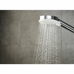 BAUHAUS Hansgrohe Crometta Handbrause Vario Anzahl Funktionen: 2, Durchmesser: 10 Cm, Weiß/Chrom -Sanitärinstallation Verkaufsladen 12 949
