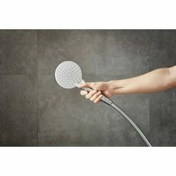 BAUHAUS Hansgrohe Crometta Handbrause Vario Anzahl Funktionen: 2, Durchmesser: 10 Cm, Weiß/Chrom -Sanitärinstallation Verkaufsladen 12 951