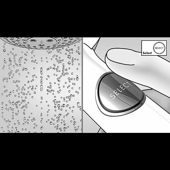 BAUHAUS Hansgrohe Brause-Set Croma Select S Anzahl Funktionen: 3, Durchmesser Handbrause: 11 Cm, Chrom 6 BAUHAUS Hansgrohe Brause-Set Croma Select S Anzahl Funktionen: 3, Durchmesser Handbrause: 11 Cm, Chrom – Bild 4