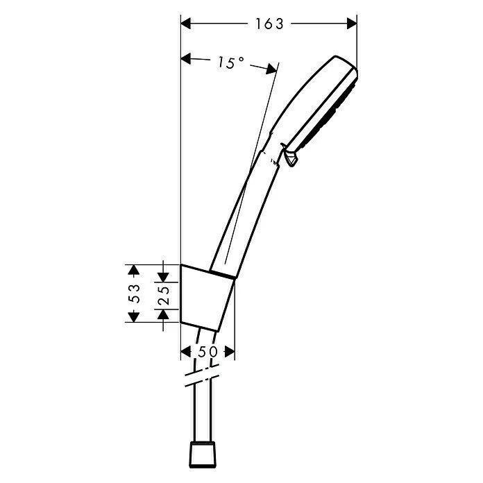BAUHAUS Hansgrohe Crometta Brause-Set 100 Vario Anzahl Funktionen: 4, Durchmesser Handbrause: 10 Cm, Chrom 4 BAUHAUS Hansgrohe Crometta Brause-Set 100 Vario Anzahl Funktionen: 4, Durchmesser Handbrause: 10 Cm, Chrom – Bild 2